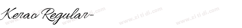 Kerao Regular字体转换